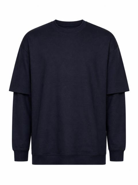 DARKPARK Blue wool layered design sweater