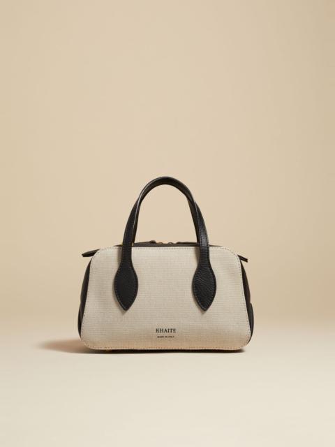 KHAITE The Small Maeve Crossbody Bag in Natural and Black Leather