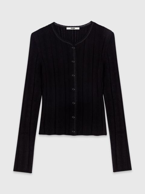 maje Pointelle knit twinset