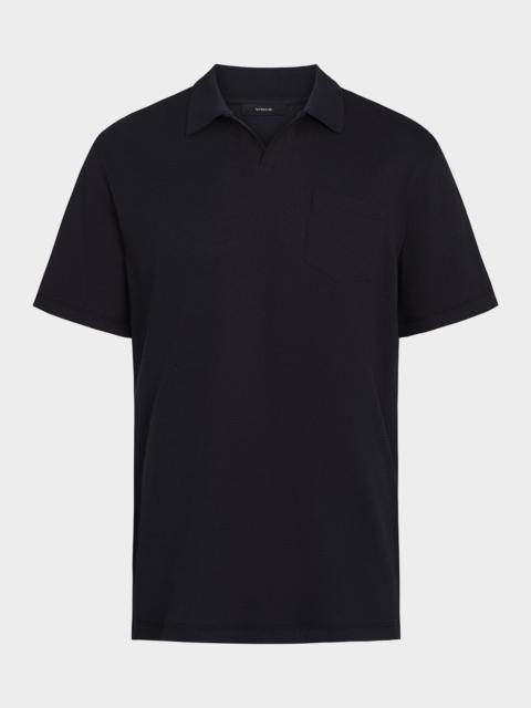 Vince Men's Textured Johnny Collar Polo Shirt