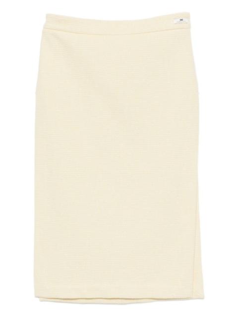 ELISABETTA FRANCHI diamond-embellished tweed skirt