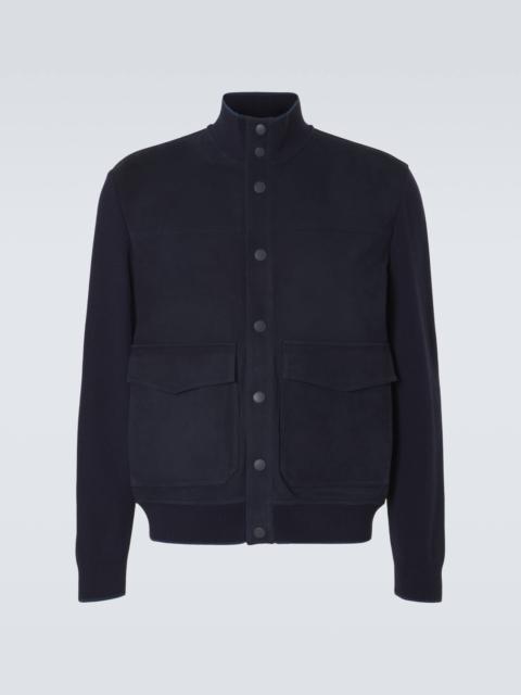 Canali Suede bomber jacket