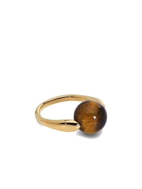 MONICA VINADER gold tiger-eye ring