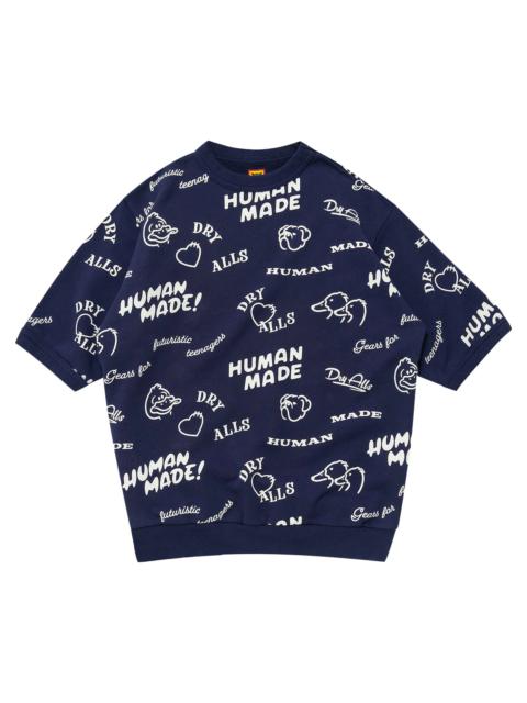 Human Made Printed Short-Sleeve Sweatshirt 'Navy'