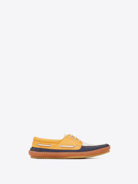 SAINT LAURENT ashe boat shoes in smooth leather