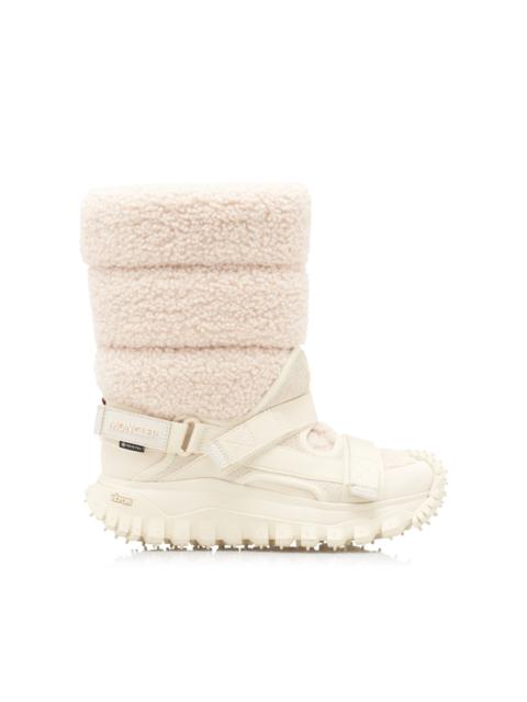 Moncler Trailgrip Eco-Shearling Ankle Boots ivory
