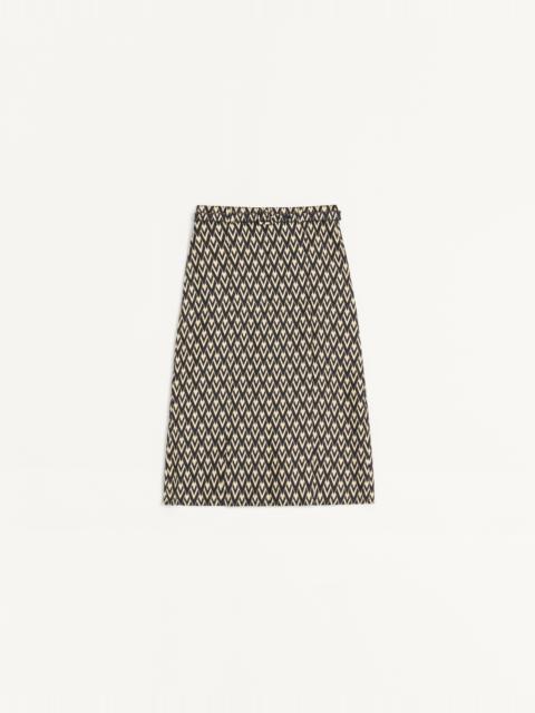 Valentino PLEATED SKIRT IN TWILL TOUTE LA V