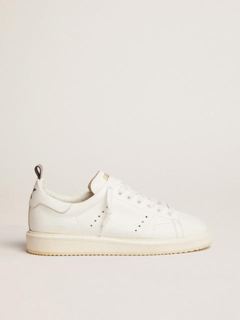 Golden Goose Men's Starter in leather with star on the heel tab