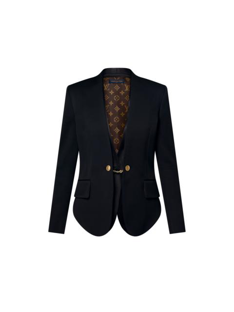 Louis Vuitton Collarless Chain Detail Blazer