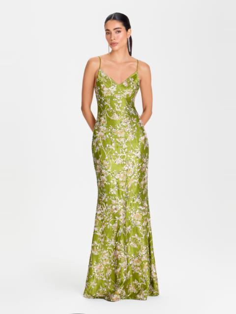 NADINE MERABI Gia Green Dress