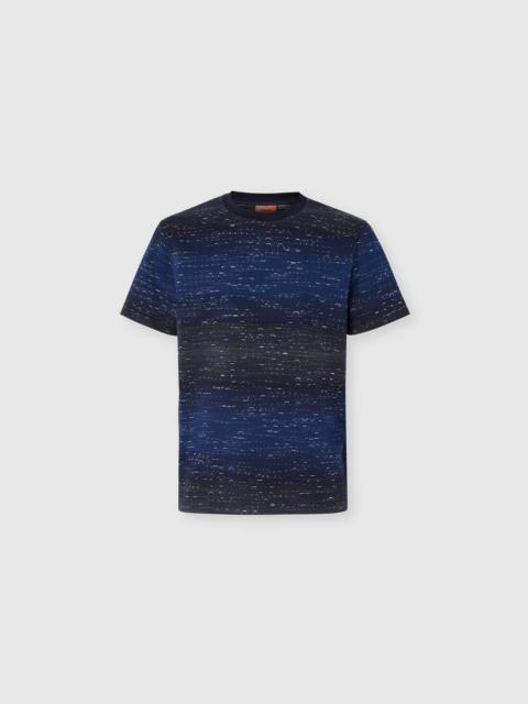 Missoni Crew-neck cotton T-shirt with jacquard Greek motif