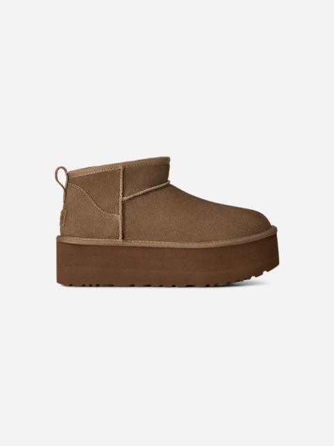 UGG ® Women's Classic Ultra Mini Platform Suede Classic Boots in Light Bronze