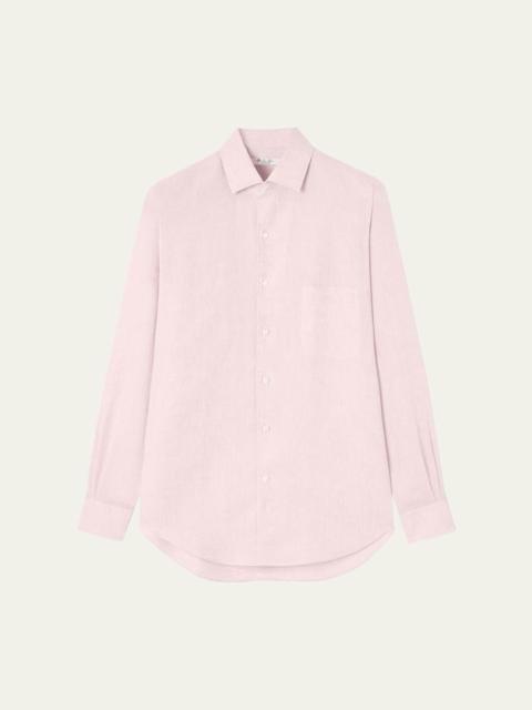 Loro Piana Men's Andre Long-Sleeve Linen Shirt