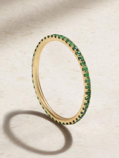 ILEANA MAKRI Thread 18-karat gold tsavorite ring Gold