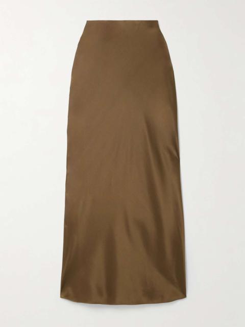 FRAME Silk-satin maxi skirt