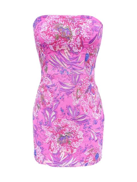 Dress The Population Women's Camilla Sequin-Embellished Strapless Minidress - Bright Fuchsia Multi