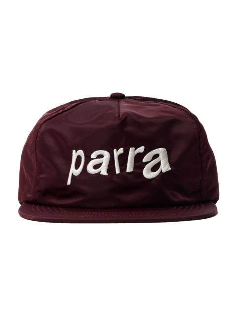 by Parra Distorted 90's Memory 6 Panel Satin Snapback Hat "Dark Red" 56294