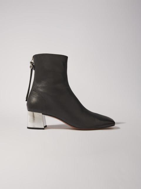 maje Square-toed leather boots