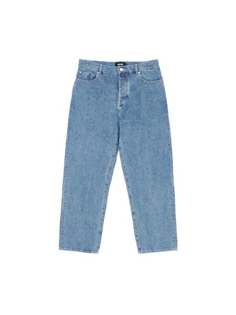 PALACE P45 SPLAT JEAN STONE WASH
