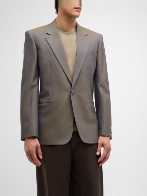 Men's Changeant Wool Tailored Jacket