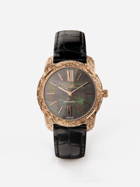 Dolce & Gabbana Gold and mother-of-pearl watch