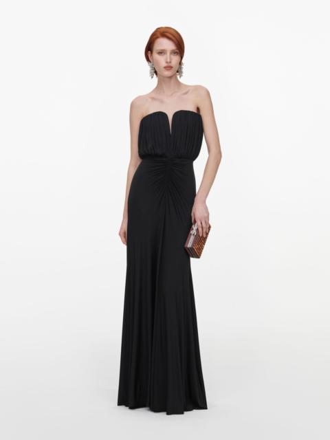 self-portrait Black Jersey Bandeau Maxi Dress
