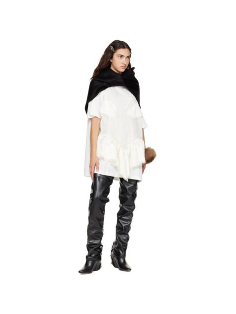 VAQUERA Black Woven Triangle Scarf