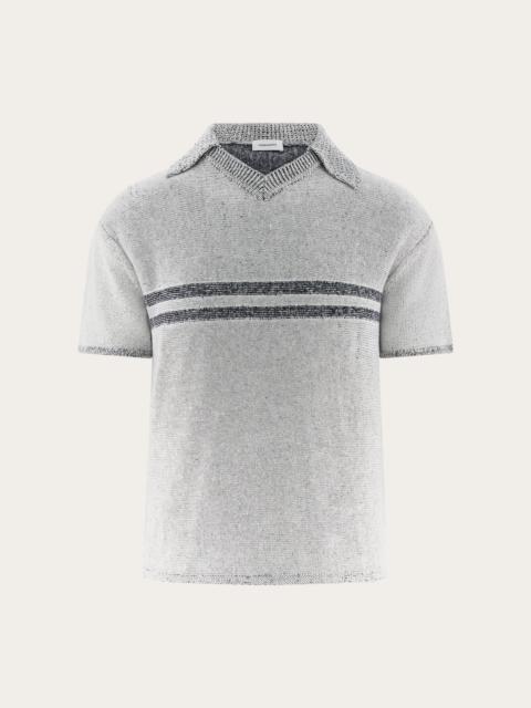 FERRAGAMO Short sleeved linen t-shirt