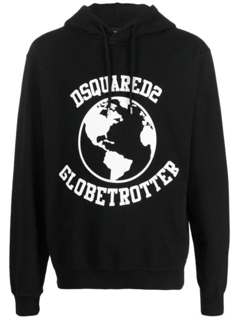 Dsquared2 Globetrotter logo-print hoodie