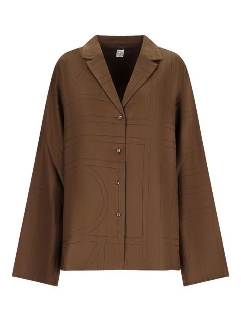 TOTEME monogram flannel top