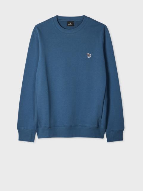 Paul Smith Blue Organic Cotton Zebra Logo Sweatshirt