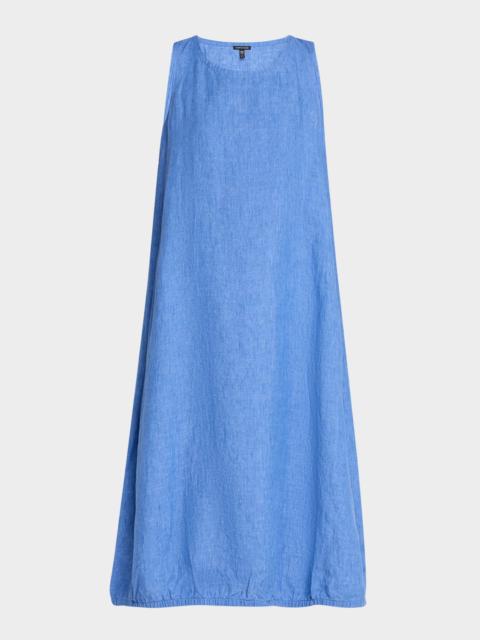 EILEEN FISHER Sleeveless Organic Linen Midi Dress