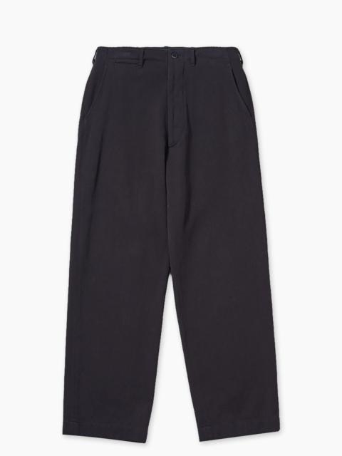 KAPTAIN SUNSHINE KAPTAIN SUNSHINE COTTON DRILL OFFICER PANTS BLACK
