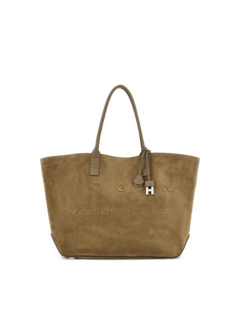 HOGAN Address medium leather tote bag