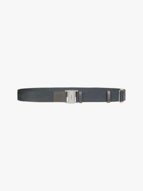 Givenchy BELT IN CANVAS AND LEATHER WITH 4G FASTENER