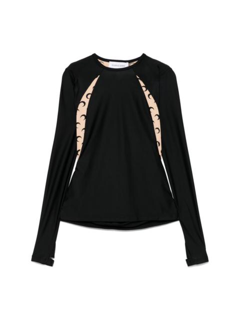 Marine Serre Draped Jersey Tied Back Top | italist | REVERSIBLE
