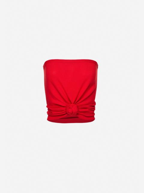 MAGDA BUTRYM Knot bandeau wool top in red