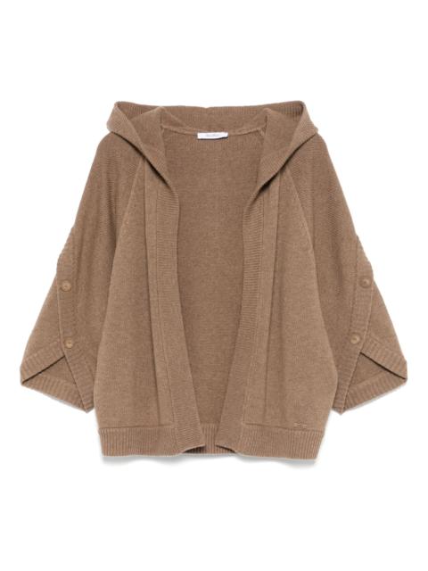 Max Mara hooded wide-sleeve cardigan