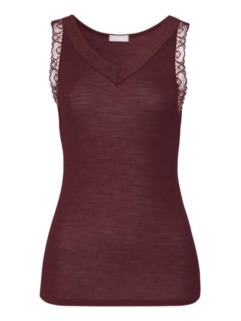 HANRO Woolen Lace Lace Trim Wool And Silk Tank Top