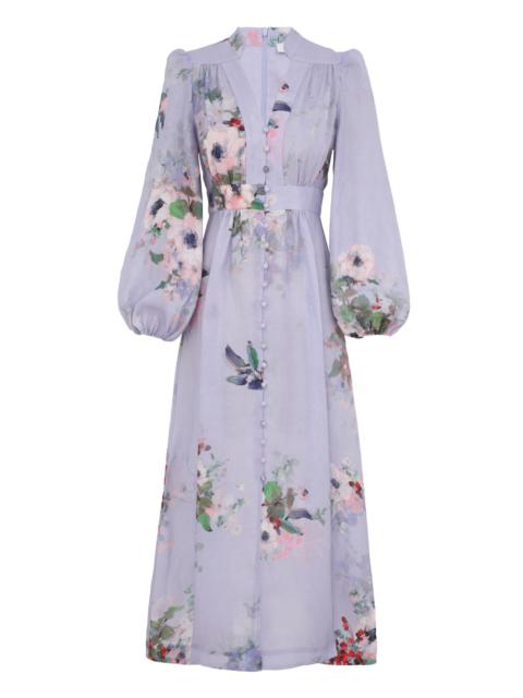 Zimmermann EVERLEY PLUNGE MIDI DRESS