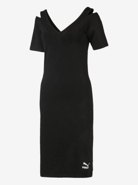 PUMA T7 cold-shoulder mini dress