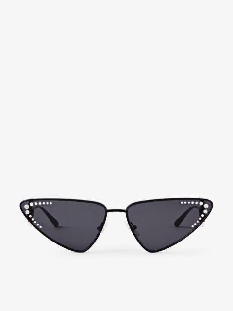 JIMMY CHOO Kristal
Black Cat Eye Sunglasses with Crystals