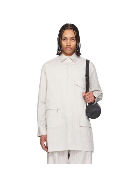 Y-3 Taupe LS Chapea Shirt