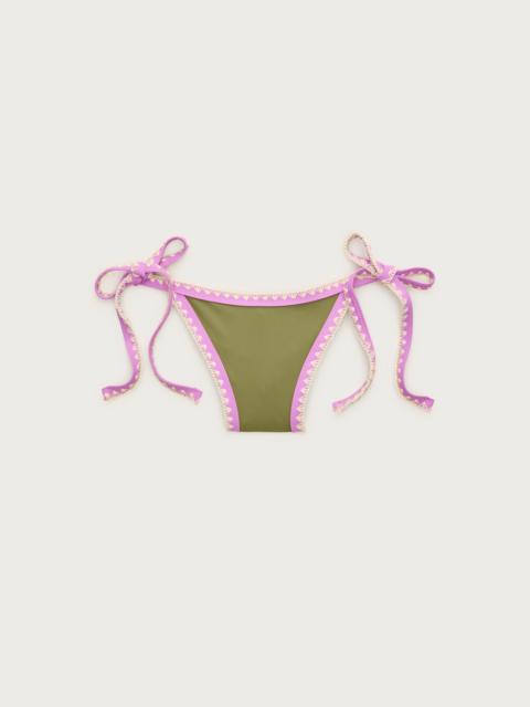 J.CREW Cheeky crochet-trim string bikini bottom