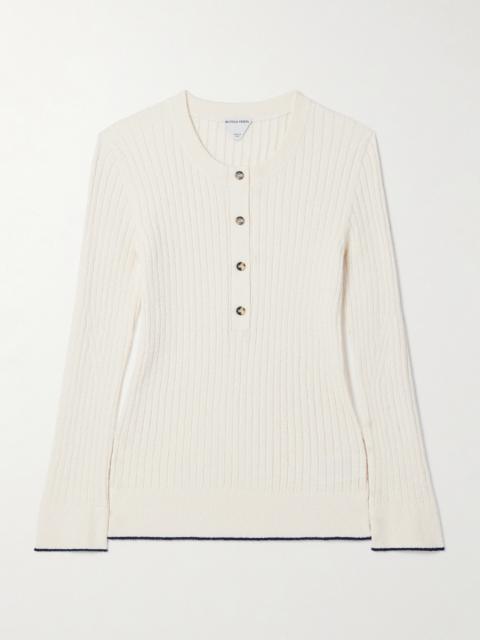 Bottega Veneta Ribbed Cotton-blend Bouclé Top