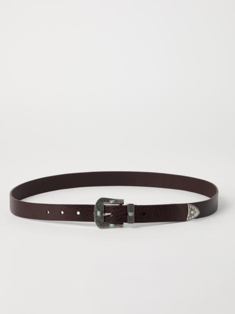 Brunello Cucinelli Pull-up calfskin belt