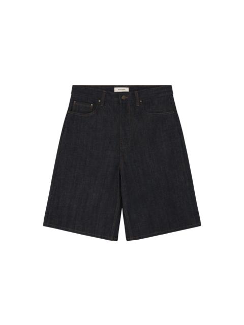 entire studios FIELD SHORT RAW INDIGO