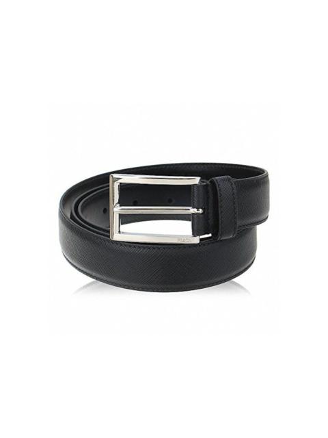 Prada Prada Saffiano Cuir Leather Reversible Belt Black