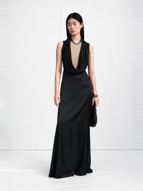 Maison Margiela Cowl-Neck Satin Maxi Dress