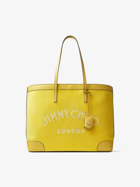 JIMMY CHOO Nine2Five E/W
Yellow Towelling Fabric Logo Tote Bag